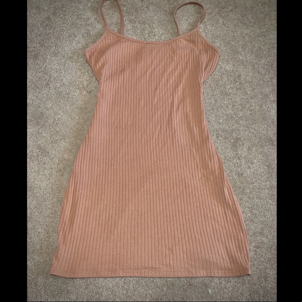 Wild Fable Pink Ribbed Mini Dress